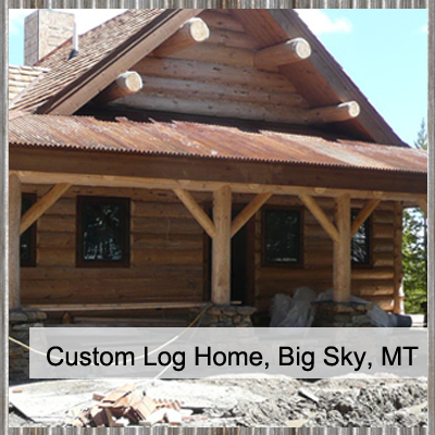 Custom Log Home, Big Sky MT
