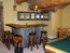 Big Sky Log Home Wood Top Bar