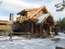 Big Sky MT Custom Log Home In Winter