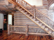 Big Sky MT Custom Log Staircase With Branches