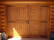 Montana Log Home Garage Door