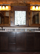 Big Sky MT Bathroom Dark Cabinets