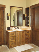 Bathroom in Log Home, Big Sky MT