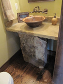 Bathroom in Log Home, Big Sky MT