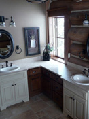 Log Home Bathroom Cabinets