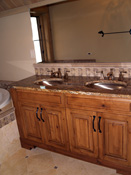 Log Home Bathroom, MT