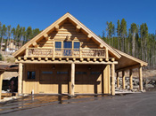 Light Colored Log Home, MT