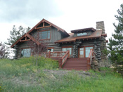 Unique Colored Log Home, Big Sky MT