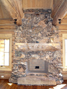 Custom Masonry Fireplace, Big Sky MT
