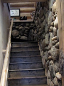 Custom Rock Wall Staircase, Big Sky MT