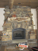 Bedroom Rock Fireplace, Big Sky MT