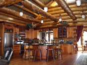 Log Home Custom Kitchen, Gallatin Gateway MT