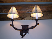 Custom Lighting Accents in a log home, big sky mt